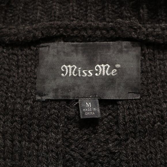 Miss Me Faux Fur Vest Beaded Trim Boho Western Festival Embellished Size M - Picture 6 of 9